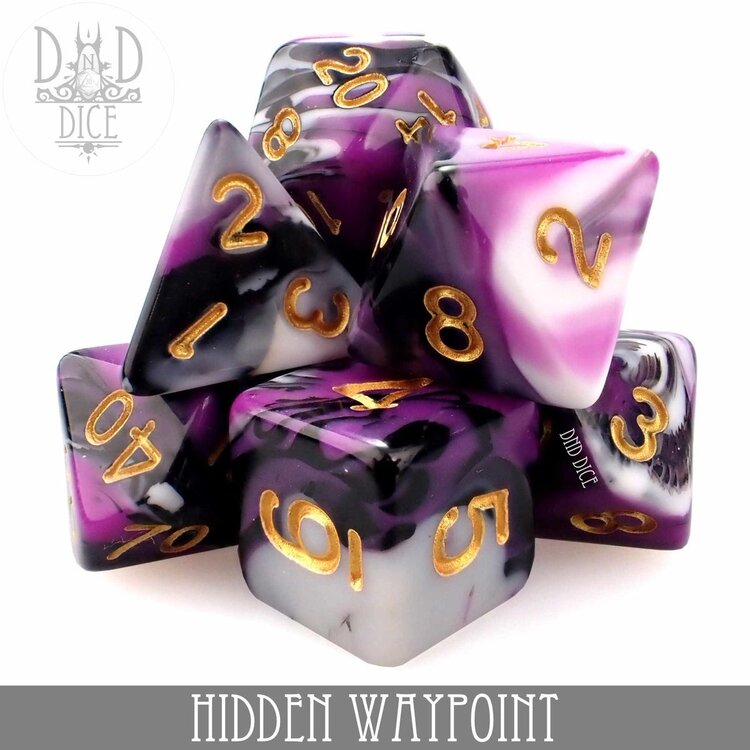DND DICE HIDDEN WAYPOINT RPG DICE SET