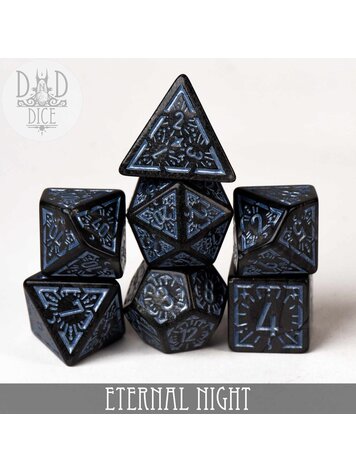 DND DICE ETERNAL NIGHT RPG DICE SET