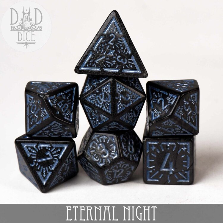DND DICE ETERNAL NIGHT RPG DICE SET