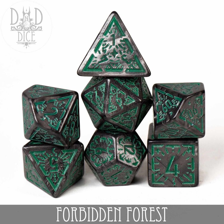 DND DICE FORBIDDEN FOREST RPG DICE SET