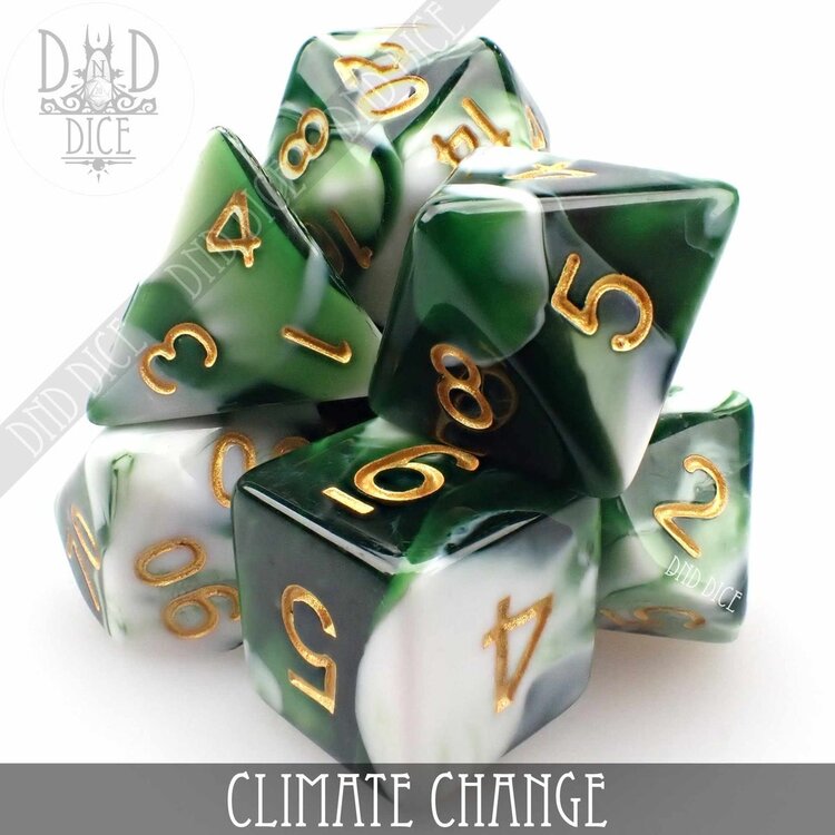 DND DICE CLIMATE CHANGE RPG DICE SET