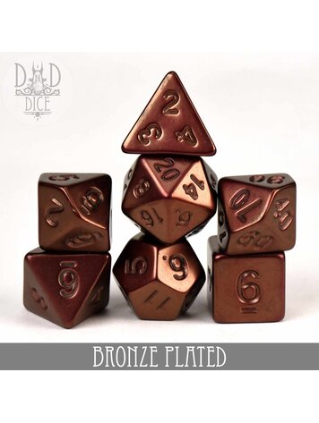 DND DICE BRONZE PLATED RPG DICE SET