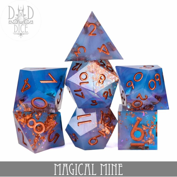 DND DICE MAGICAL MINE HANDMADE RPG DICE SET