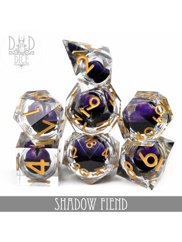 DND DICE SHADOW FIEND LIQUID CORE RPG DICE SET