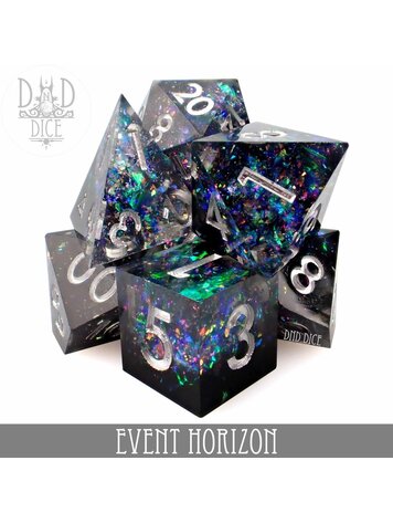 DND DICE EVENT HORIZON HANDMADE RPG DICE SET