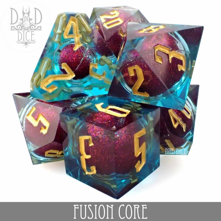 DND DICE FUSION CORE LIQUID CORE RPG DICE SET