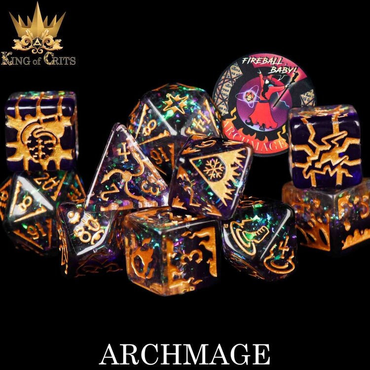 DND DICE ARCHMAGE 11 PC RPG DICE SET