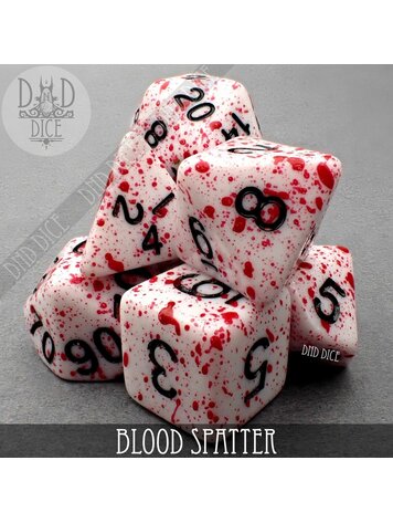 DND DICE BLOOD SPATTER RPG DICE SET