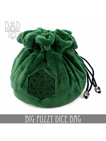 DND DICE BIG FUZZY DICE BAG - GREEN