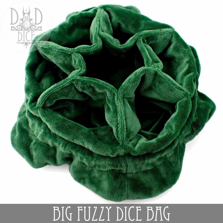 DND DICE BIG FUZZY DICE BAG - GREEN