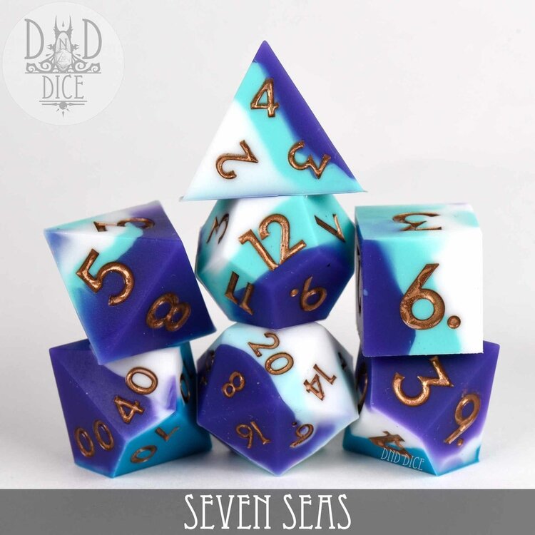 DND DICE SEVEN SEAS SILICONE DICE SET