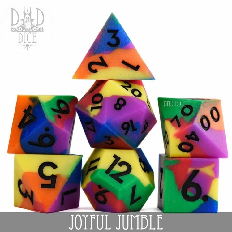 DND DICE JOYFUL JUMBLE SILICONE DICE SET