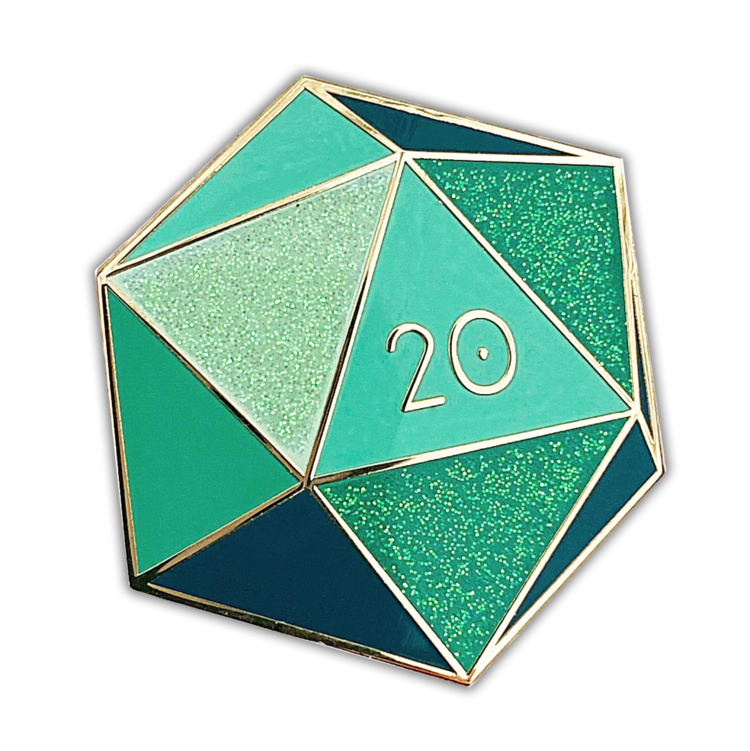 ALEXANDRITE D20- JUNE BIRTHSTONE- ENAMEL PIN