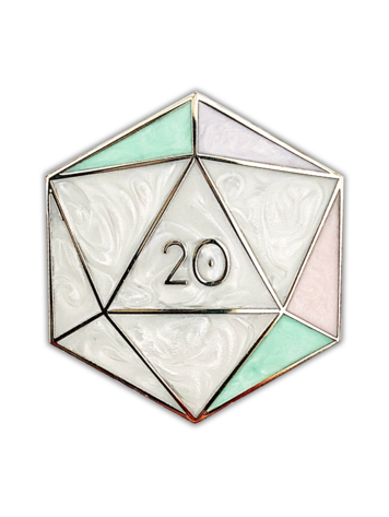 OPAL D20- OCTOBER BIRTHSTONE- ENAMEL PIN