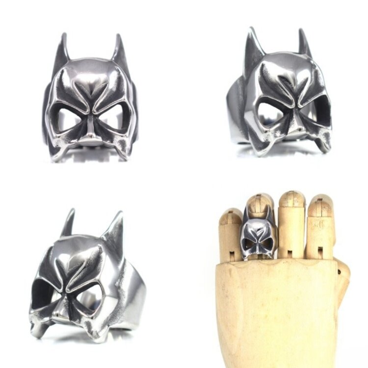 CARTOON BATMAN AVATAR STAINLESS STEEL RING