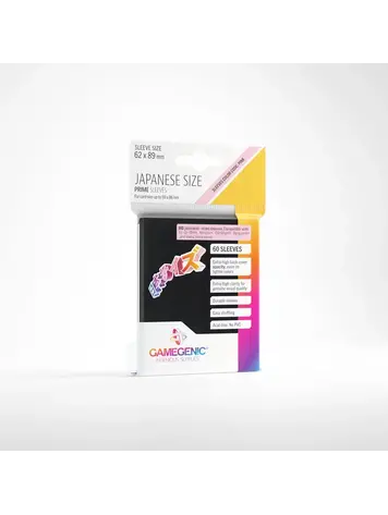 GAMEGENIC GAMEGENIC JAPANESE SIZED SLEEVES 60CT PRIME BLACK
