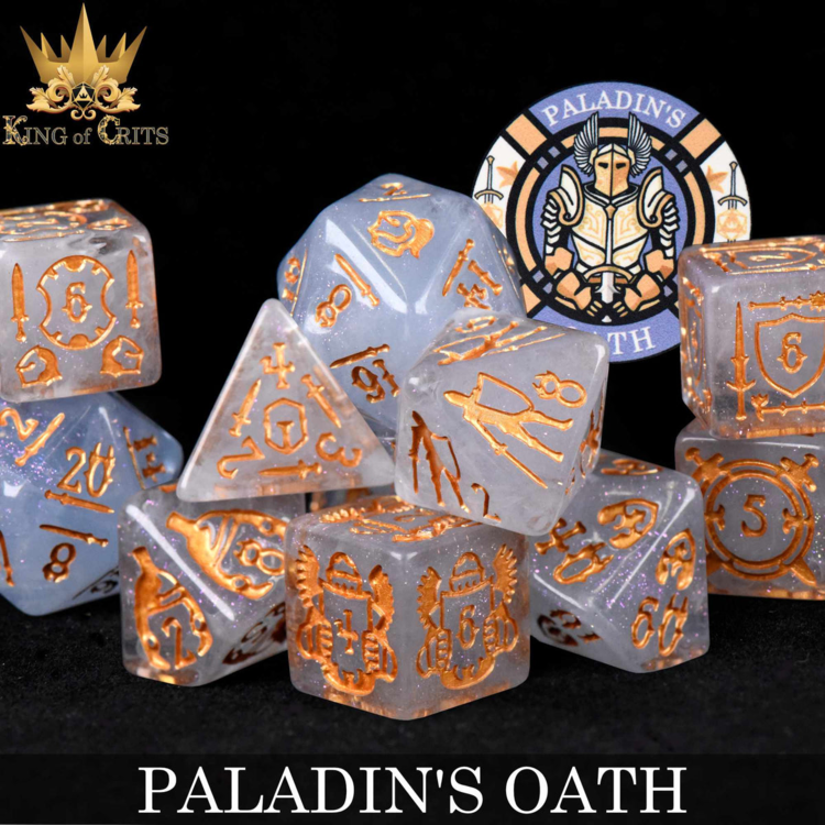 DND DICE PALADINS OATH - 11 DICE RPG SET