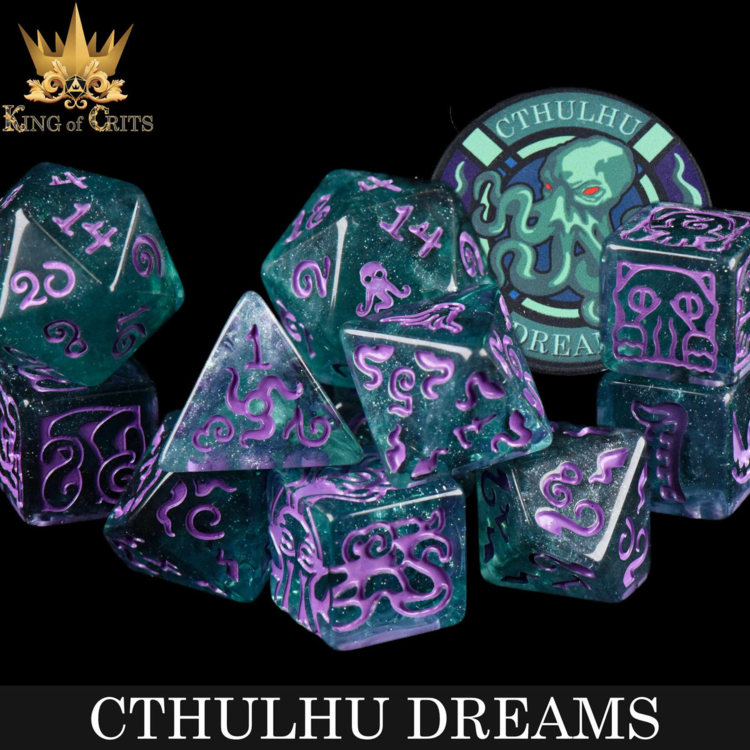 DND DICE CTHULHU DREAMS - 11 DICE RPG SET
