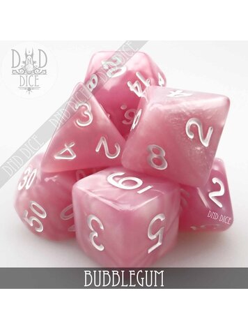 DND DICE BUBBLEGUM RPG DICE SET