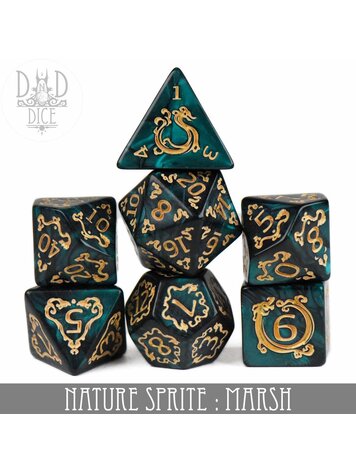 DND DICE NATURE SPRITE: MARSH RPG DICE SET