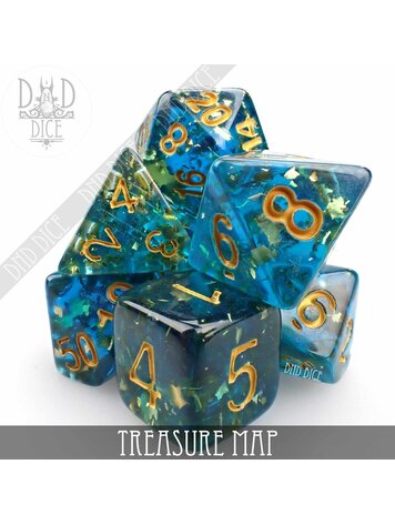 DND DICE TREASURE MAP RPG DICE SET