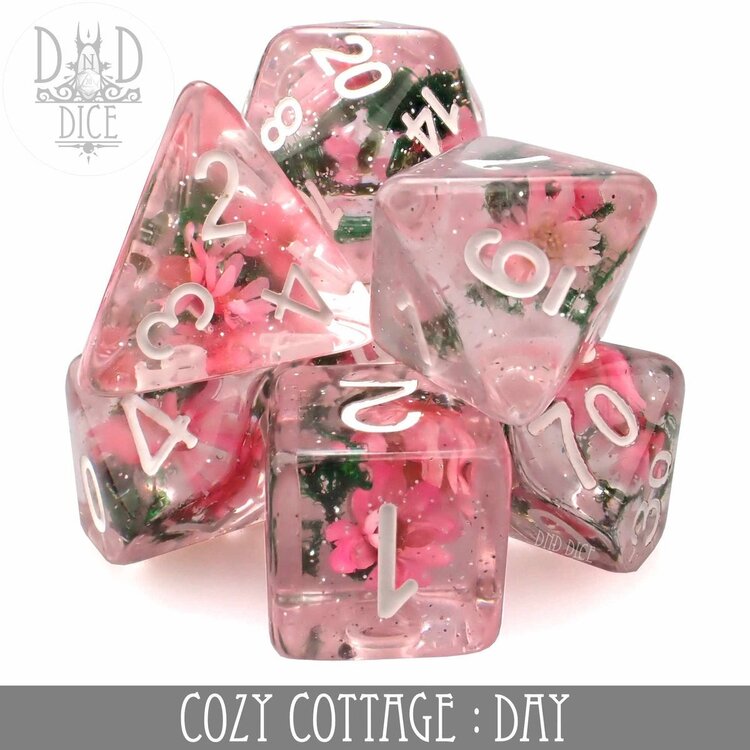 DND DICE COZY COTTAGE DAY - RPG DICE SET