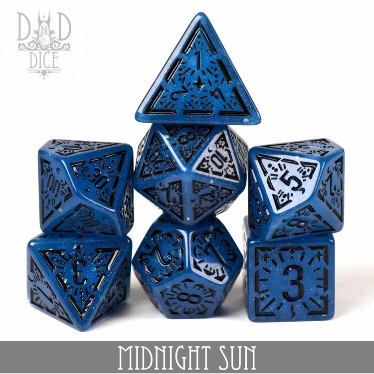 DND DICE MIDNIGHT SUN RPG DICE SET