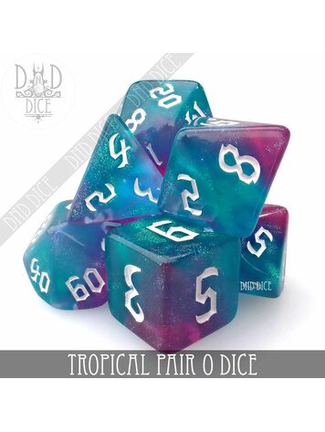 DND DICE TROPICAL PAIR O DICE RPG DICE SET