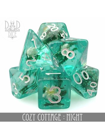 DND DICE COZY COTTAGE NIGHT RPG DICE SET