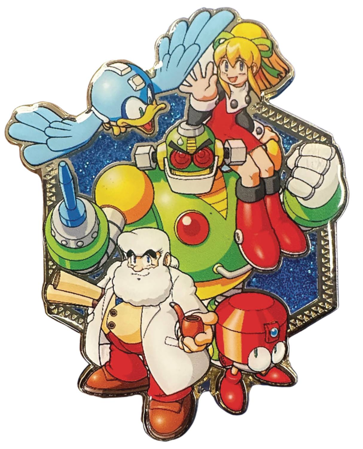 ZEN MONKEY STUDIOS MEGA MAN GOLDEN SERIES 2 ROCKS FAMILY PIN
