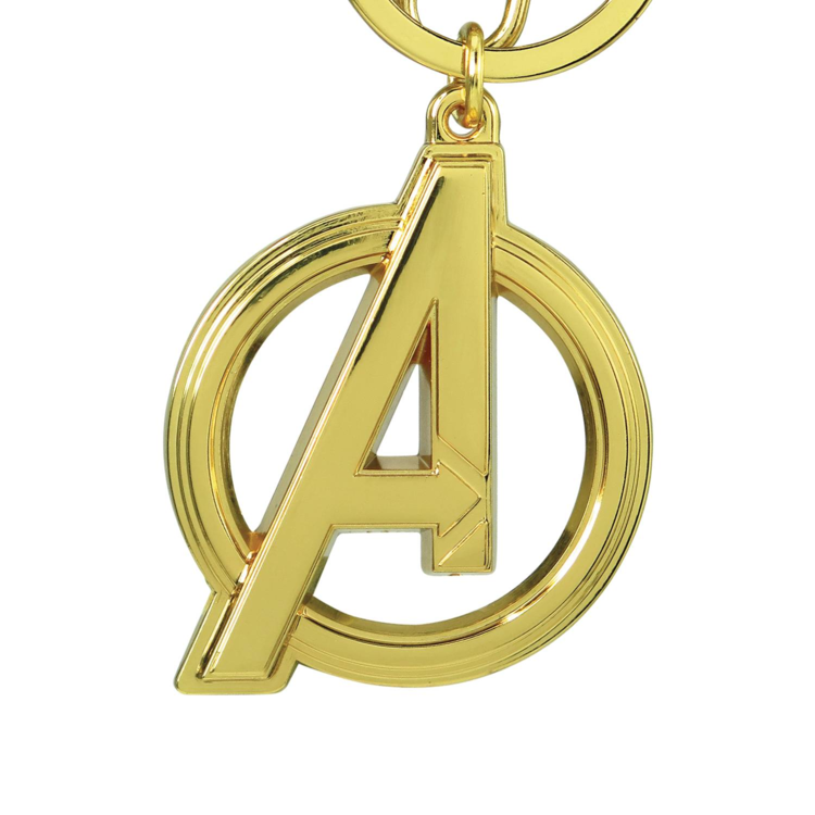 MONOGRAM PRODUCTS AVENGERS CLASSIC A LOGO GOLD PEWTER KEYRING