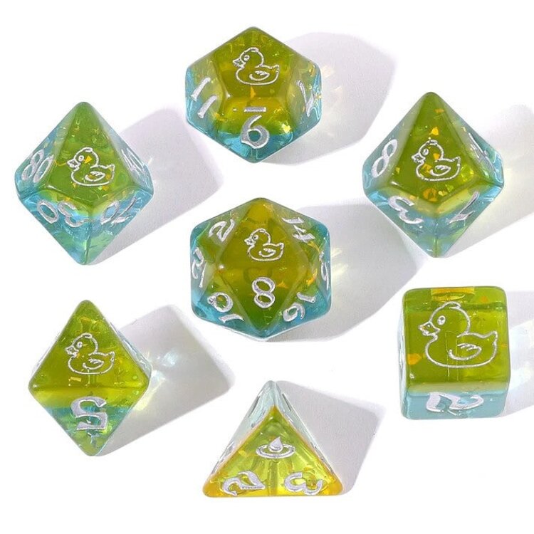HYMGHO HYMGHO WYRMFORGED ROLLERS ROUNDED RESIN POLY DICE RUBBER DUCKY