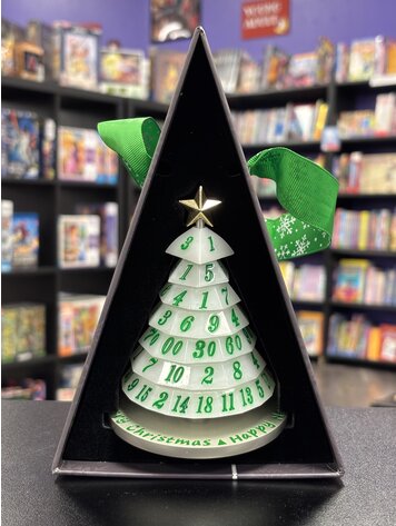 HYMGHO HYMGHO RESIN CHRISTMAS TREE DICE - SNOW WHITE WITH GREEN