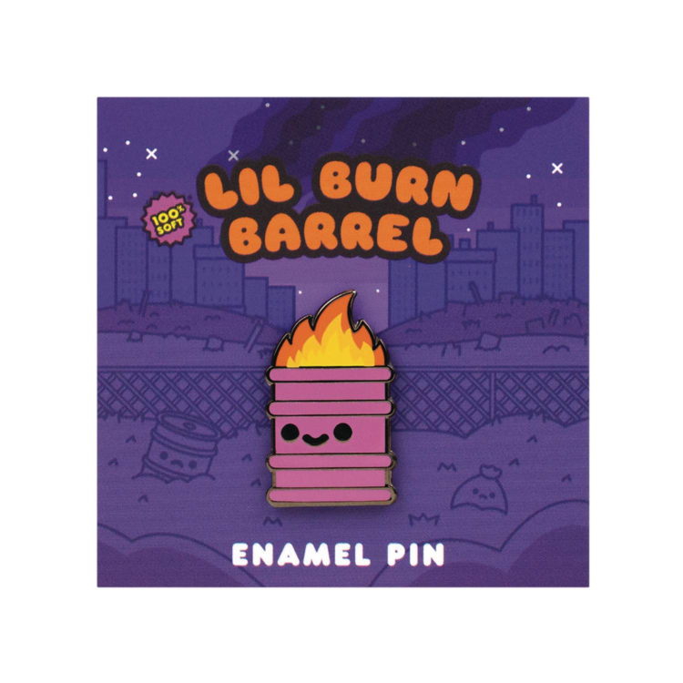 LIL BURN BARREL .6IN ENAMEL PIN