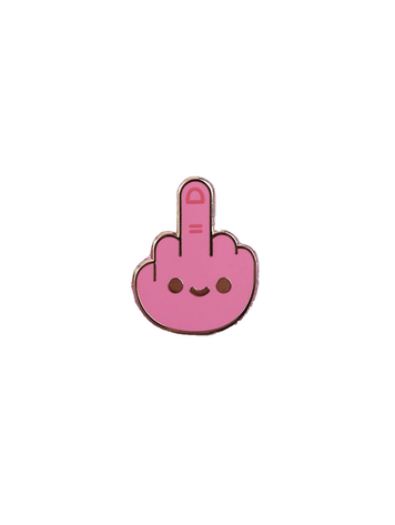 MIDDLE FINGER .8IN ENAMEL PIN