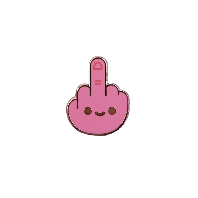 MIDDLE FINGER .8IN ENAMEL PIN