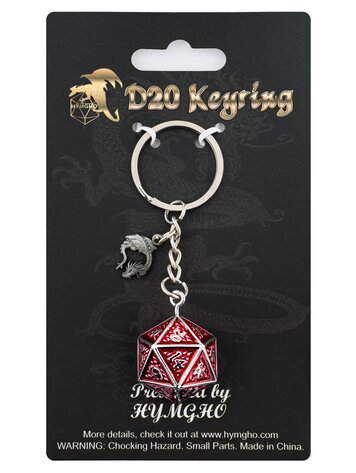 HYMGHO HYMGHO D20 KEYCHAIN BEHEMOTH - BLOOD ON GUN METAL