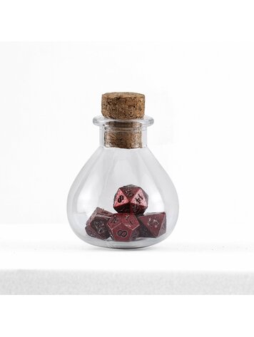 HYMGHO HYMGHO UNSEELIE MINI METAL RPG DICE SET - RED