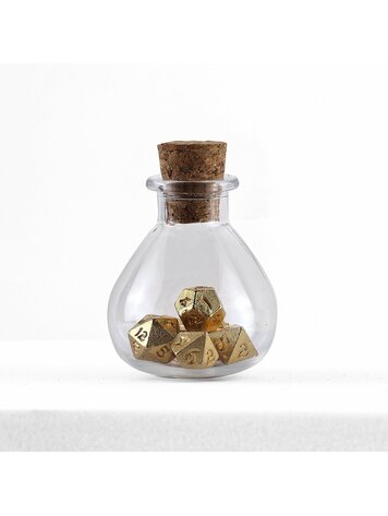 HYMGHO HYMGHO UNSEELIE MINI METAL RPG DICE SET - GOLD