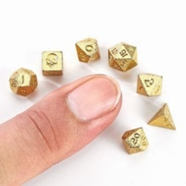 HYMGHO HYMGHO UNSEELIE MINI METAL RPG DICE SET - GOLD