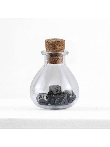 HYMGHO HYMGHO UNSEELIE MINI METAL RPG DICE SET - GUNMETAL