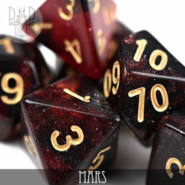DND DICE MARS GALAXY 7 - 7 DICE SET