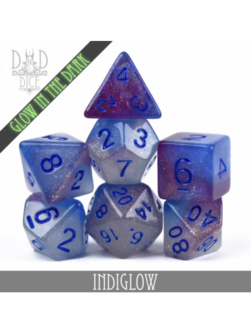 DND DICE INDIGLOW GLOW IN THE DARK