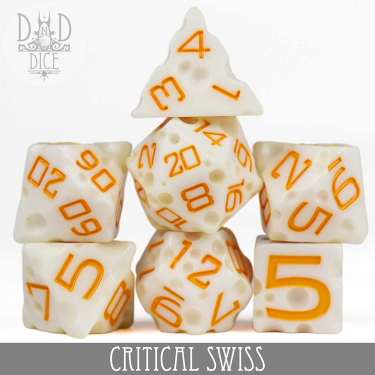 DND DICE CRITICAL SWISS RPG DICE SET