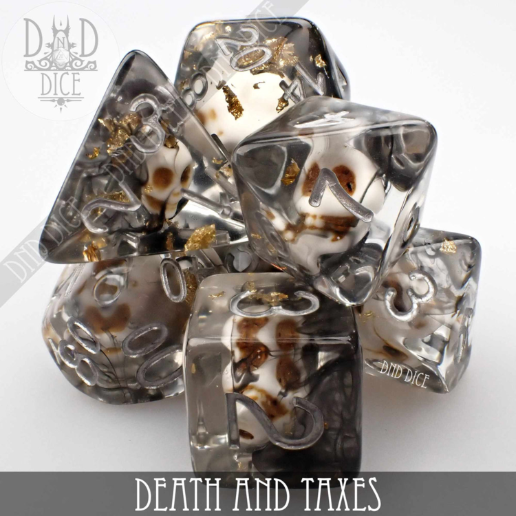DND DICE DEATH AND TAXES