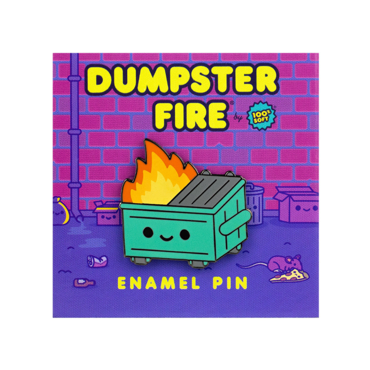DUMPSTER FIRE 1.2IN ENAMEL PIN