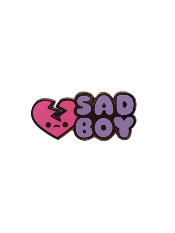 SAD BOY 1.6IN ENAMEL PIN