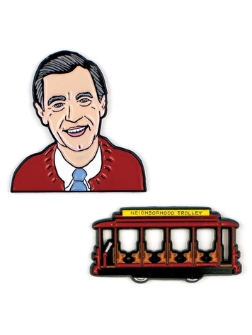 MISTER ROGERS AND TROLLEY PIN