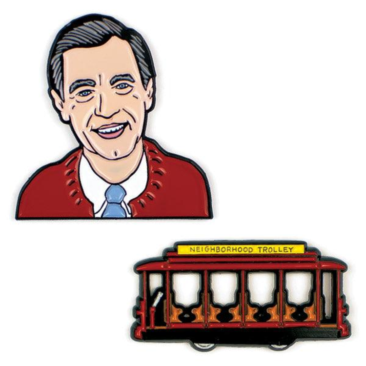 MISTER ROGERS AND TROLLEY PIN