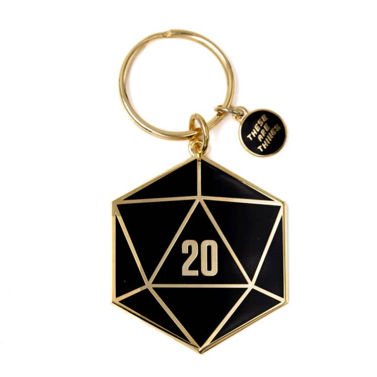 THESE ARE THINGS- D20 KEYCHAIN